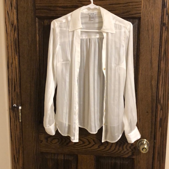 Cache Tops - White dressy shirt Cache Tops - White dressy shirt